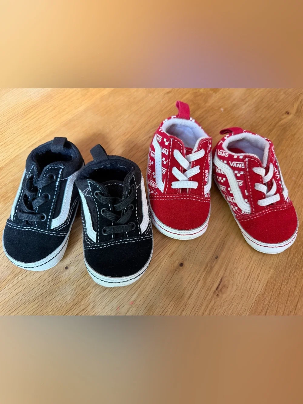 Vans Kids Black & Red Checkerboard Low-Top Sneakers